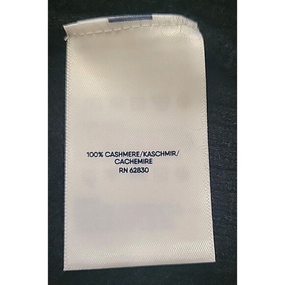 LANDS END Plus Size 2X Cashmere Sweater Black Solid Long Sleeve Capsule - Picture 9 of 10